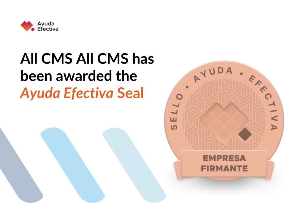 Ayuda Efectiva Seal All CMS Signatory Company ESG Donations Collaboration